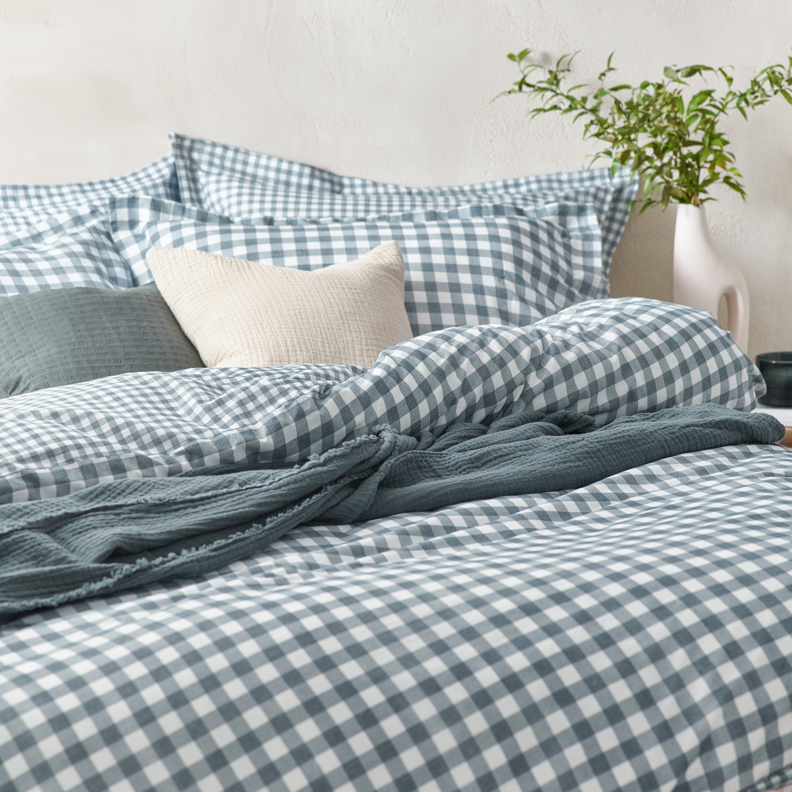 Barton Gingham Check Duvet Cover Set
