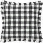 Barton Check Fringed Cushion
