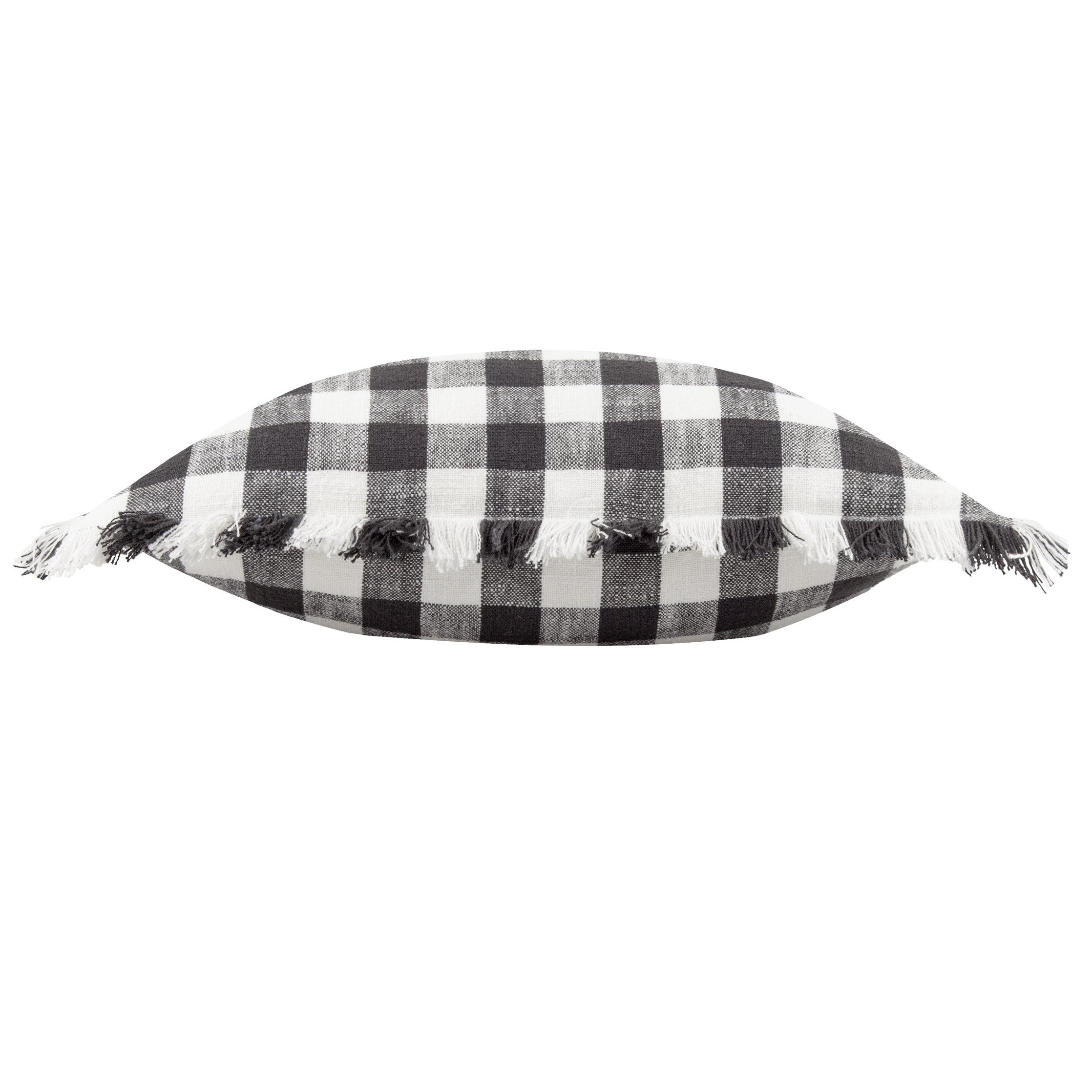 Barton Check Fringed Cushion