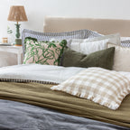 Barton Check Fringed Cushion