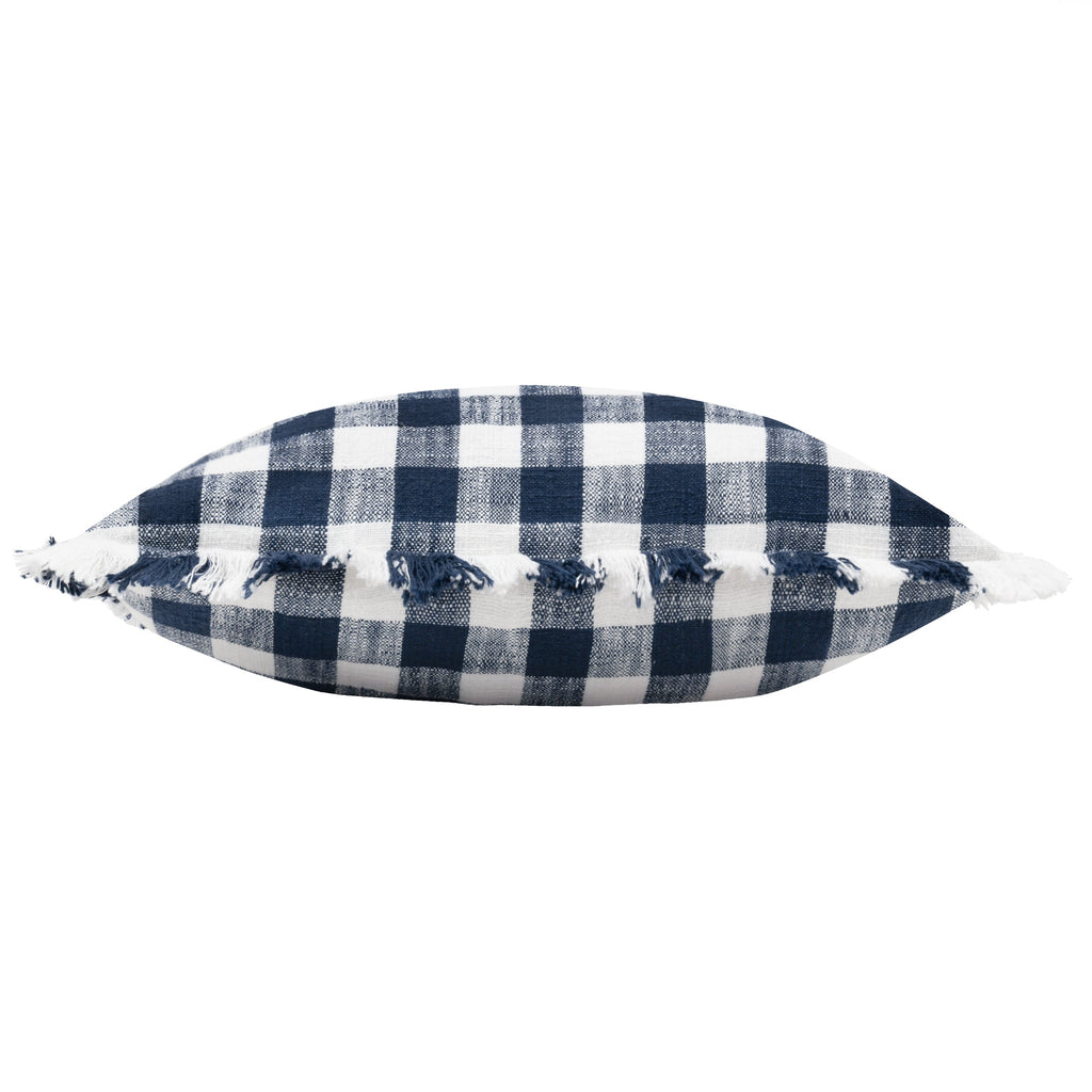 Barton Check Fringed Cushion