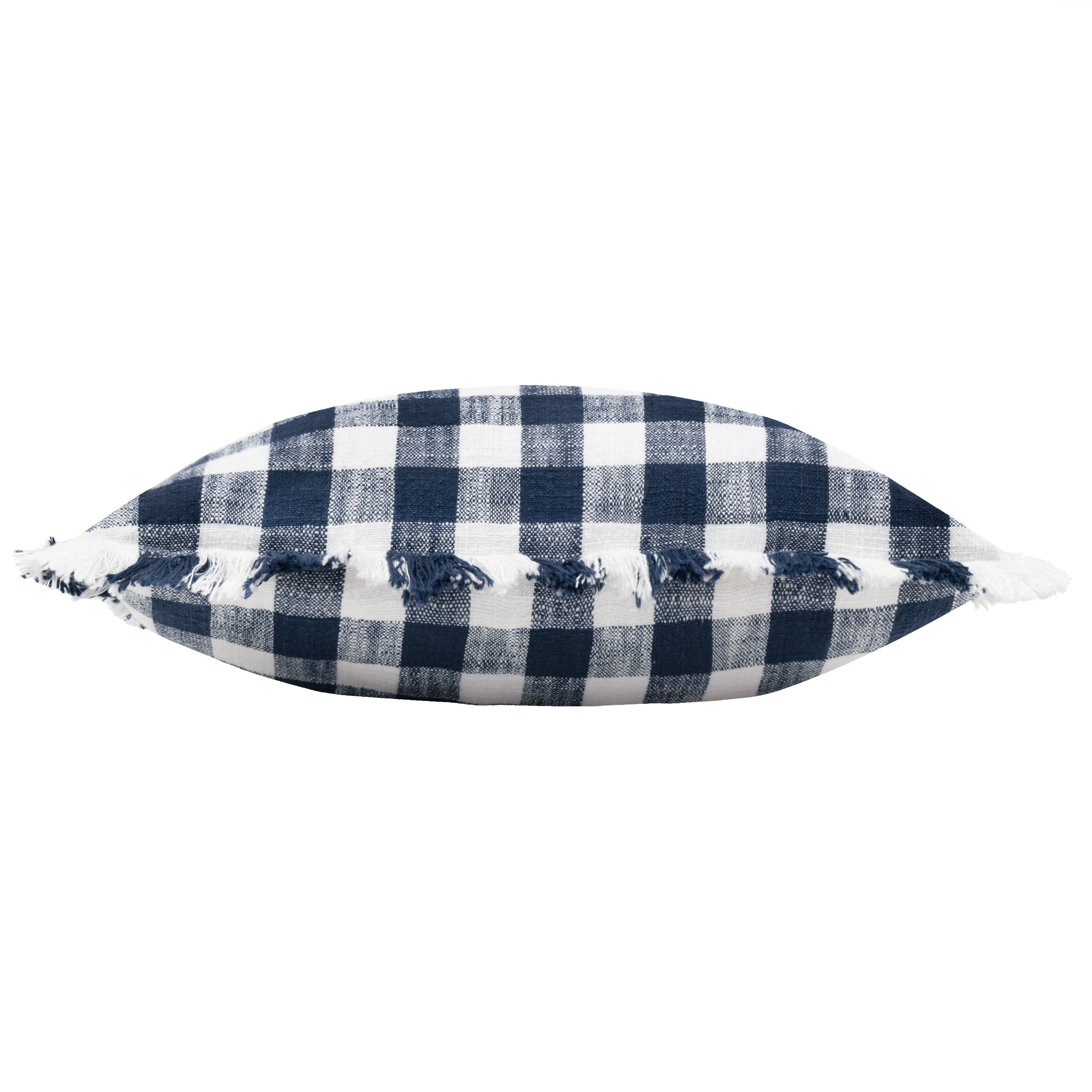 Barton Check Fringed Cushion