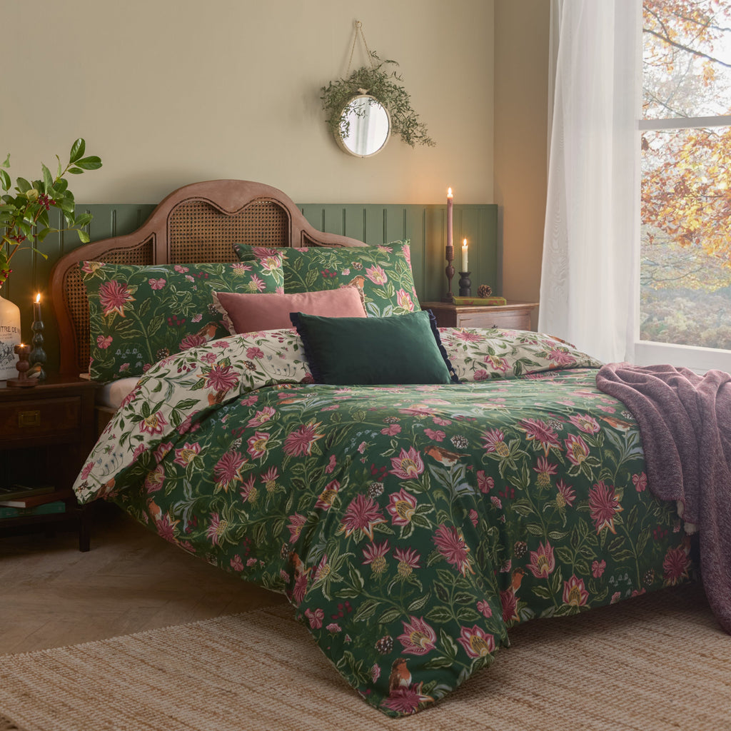 Beatrice Reversible Floral Duvet Cover Set