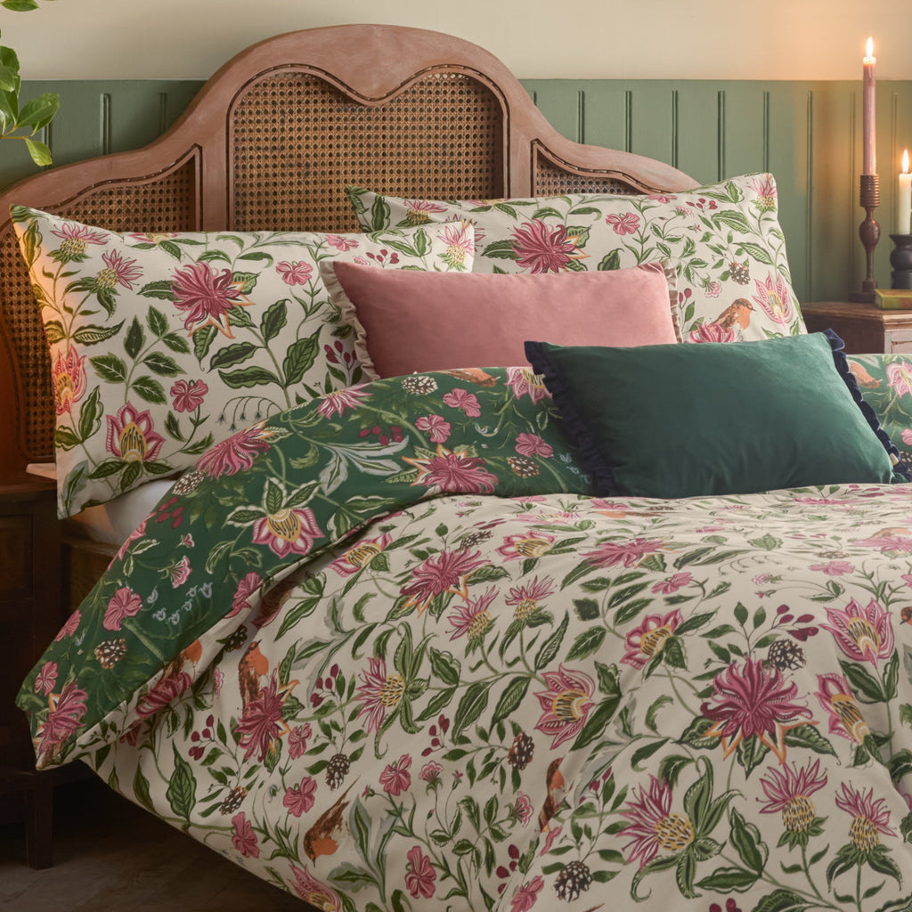Beatrice Reversible Floral Duvet Cover Set