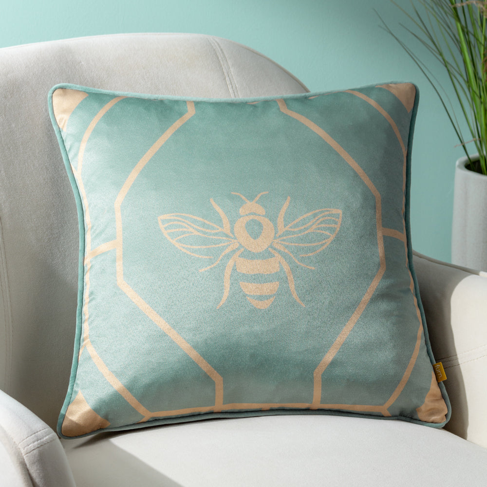 Bee Deco Geometric Cushion