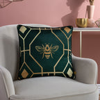 Bee Deco Geometric Cushion