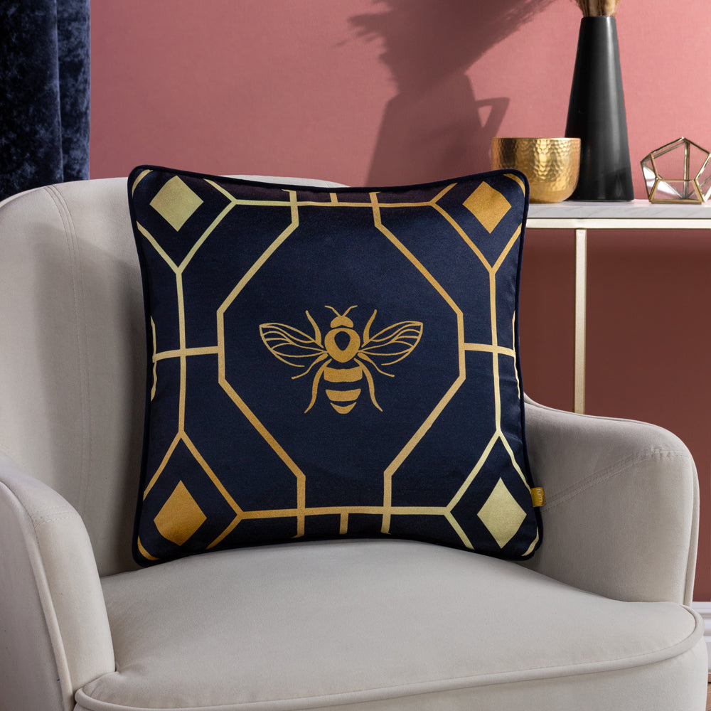 Bee Deco Geometric Cushion