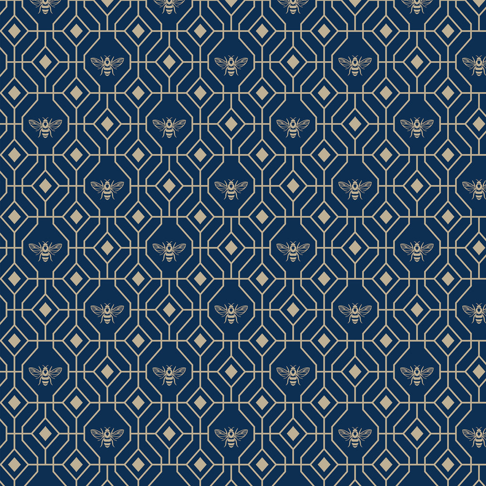 Bee Deco Gold Foil Wallpaper