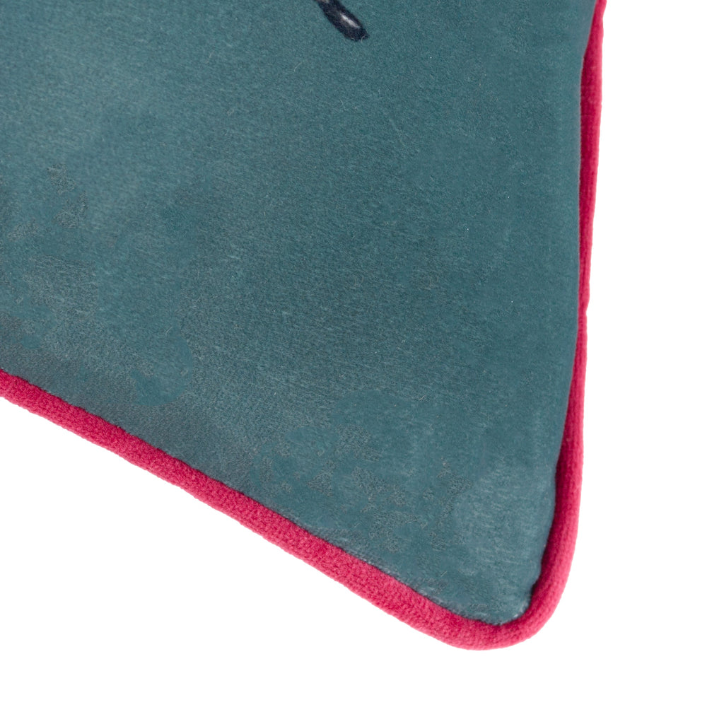 Beetalis Piped Velvet Cushion