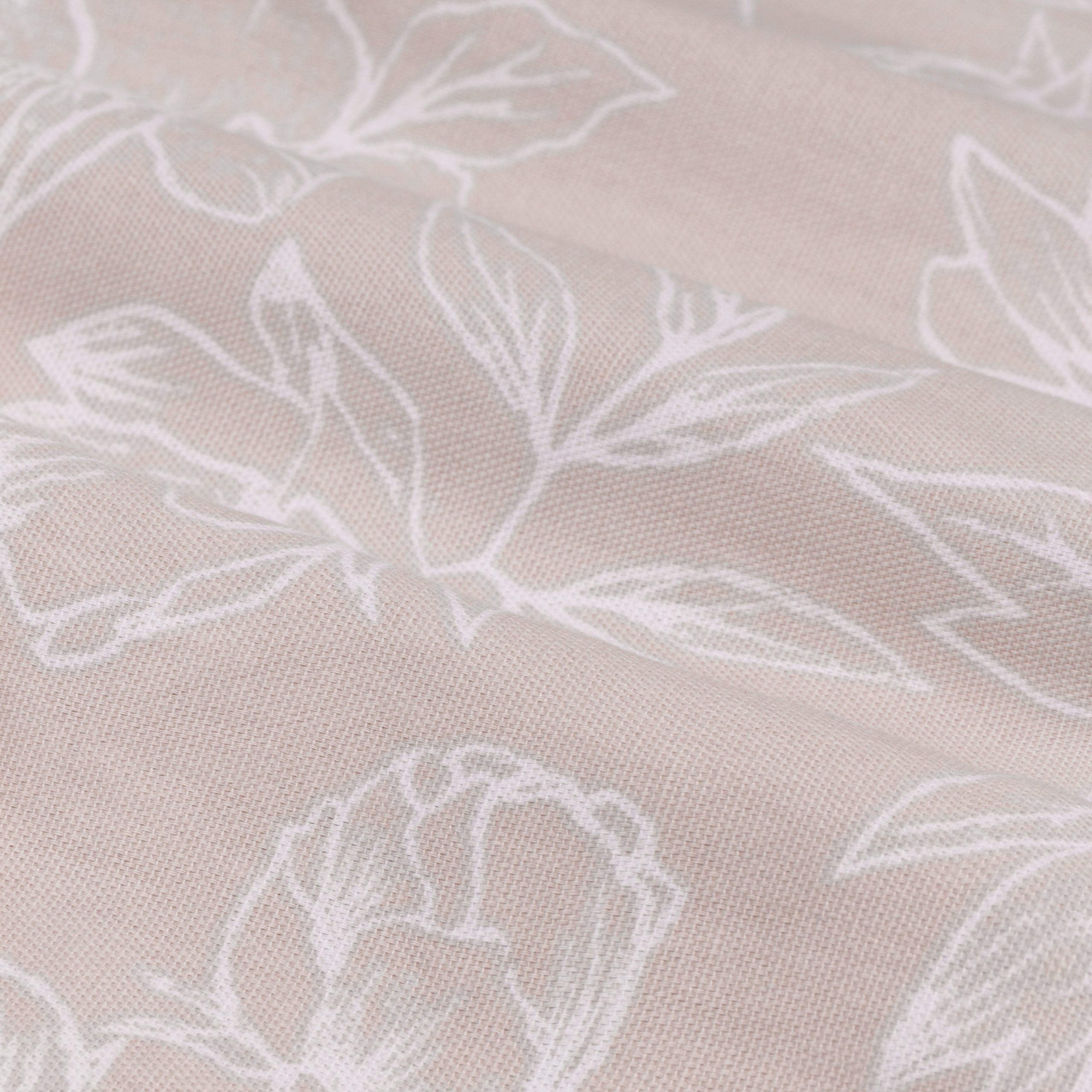 Bella Floral 100% Cotton Lined Pencil Pleat Curtains