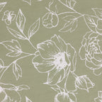 Bella Floral 100% Cotton Lined Pencil Pleat Curtains