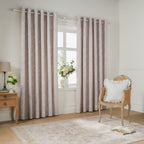 Bella Floral 100% Cotton Lined Eyelet Curtains