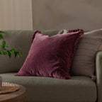 Bertie Washed Cotton Velvet Cushion