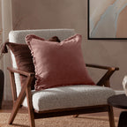 Bertie Washed Cotton Velvet Cushion