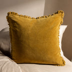 Bertie Washed Cotton Velvet Cushion
