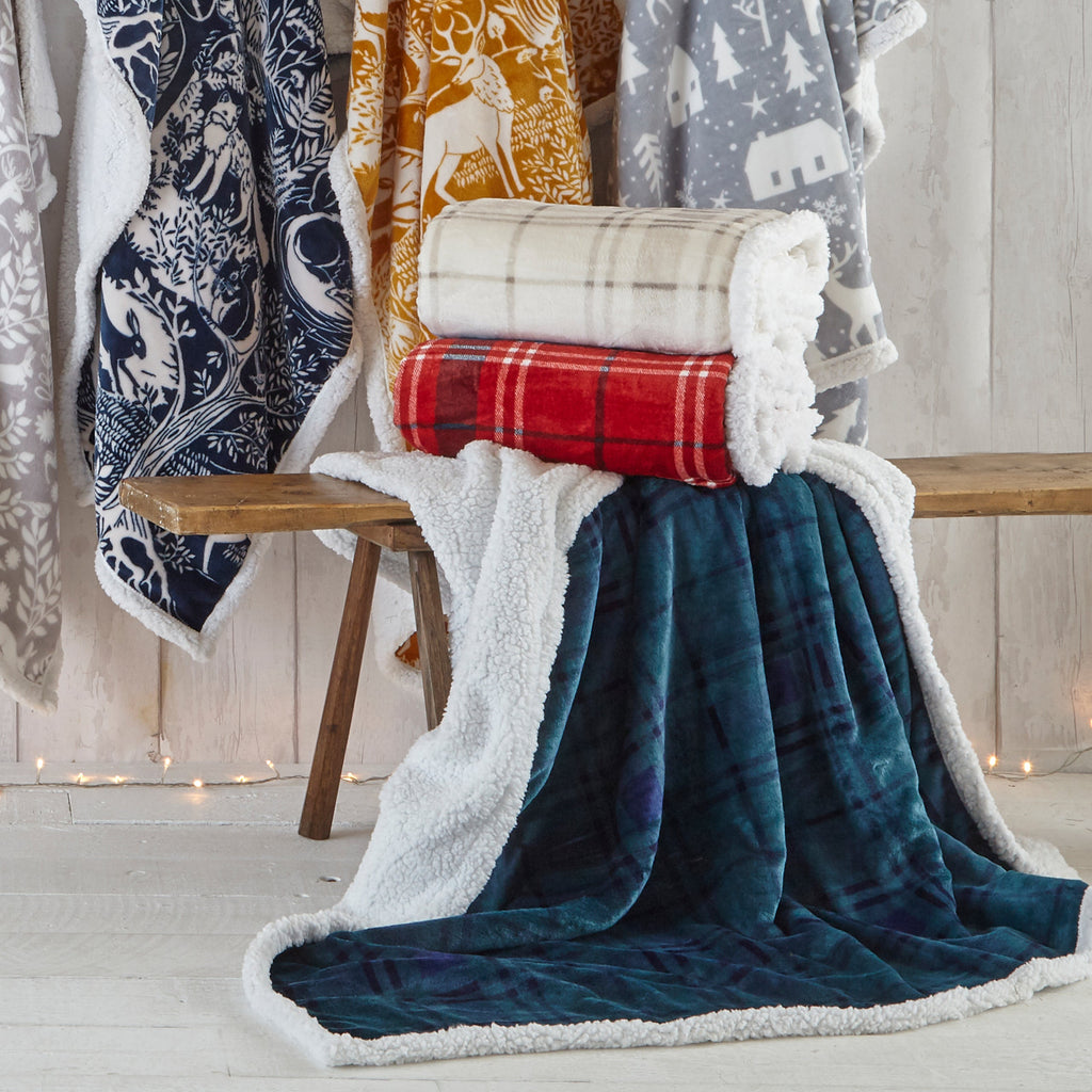 Blake Check Fleece Throw