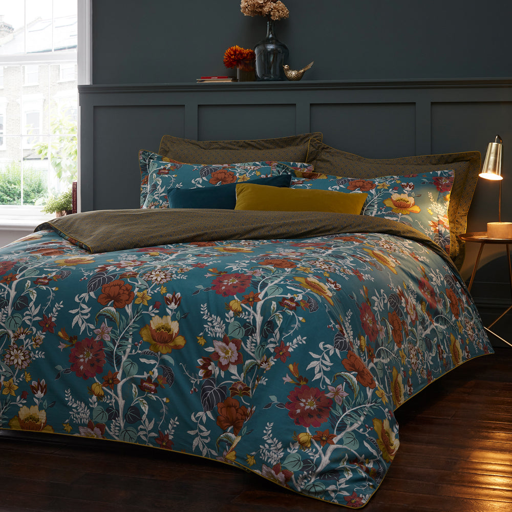 Bloom Floral 100% Cotton Duvet Cover Set