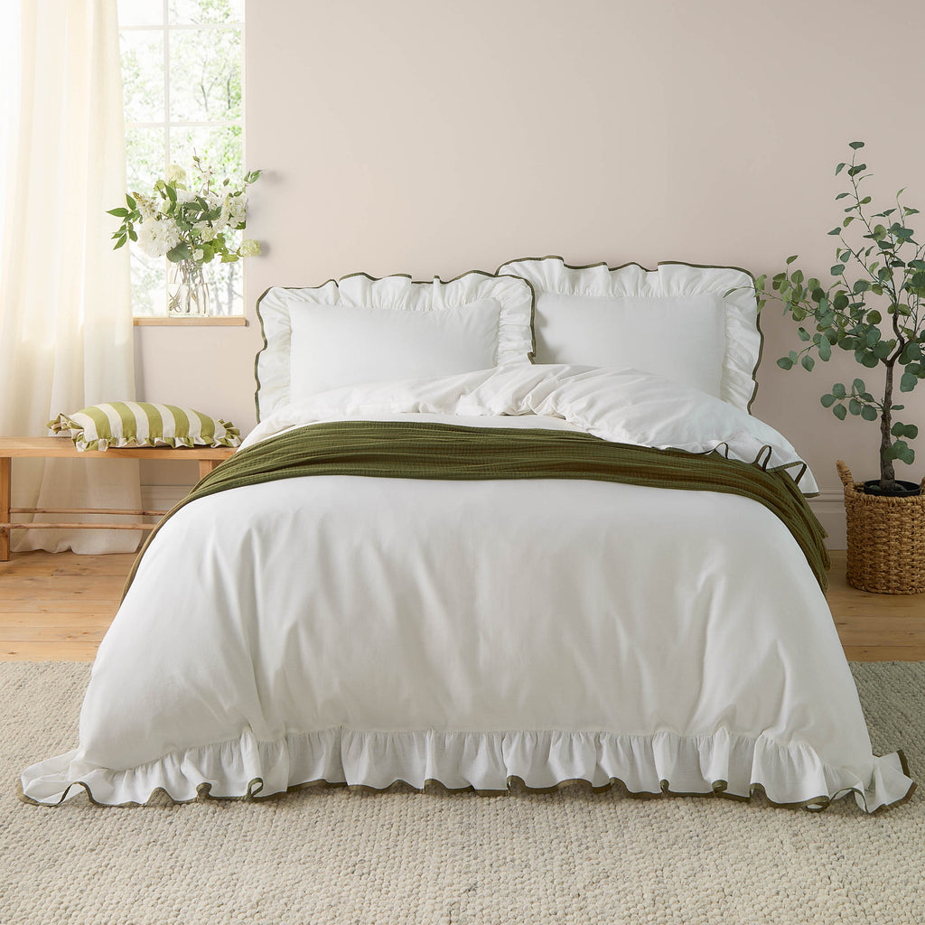 Blousey Cotton Ruffle Duvet Cover Set