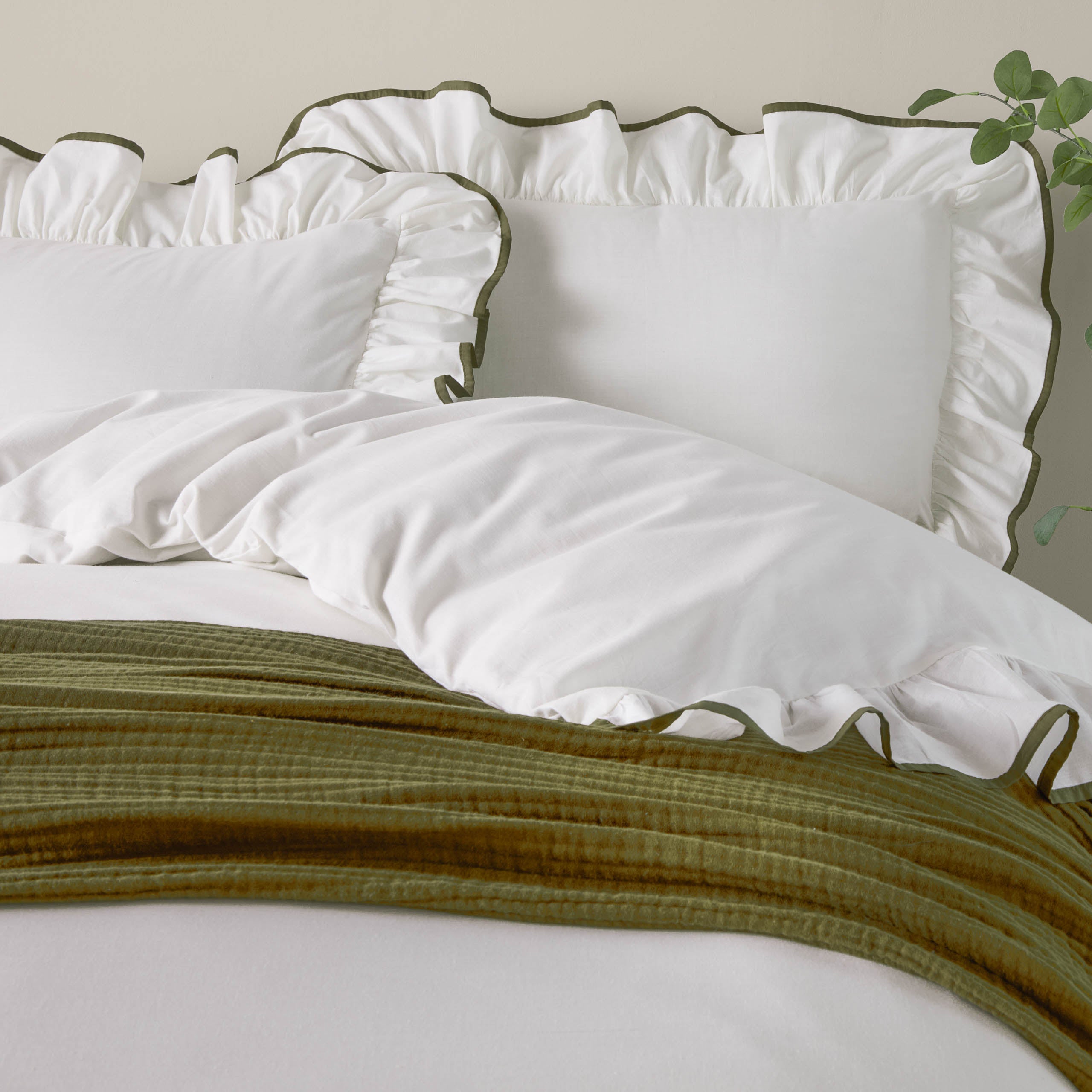 Blousey Cotton Ruffle Duvet Cover Set