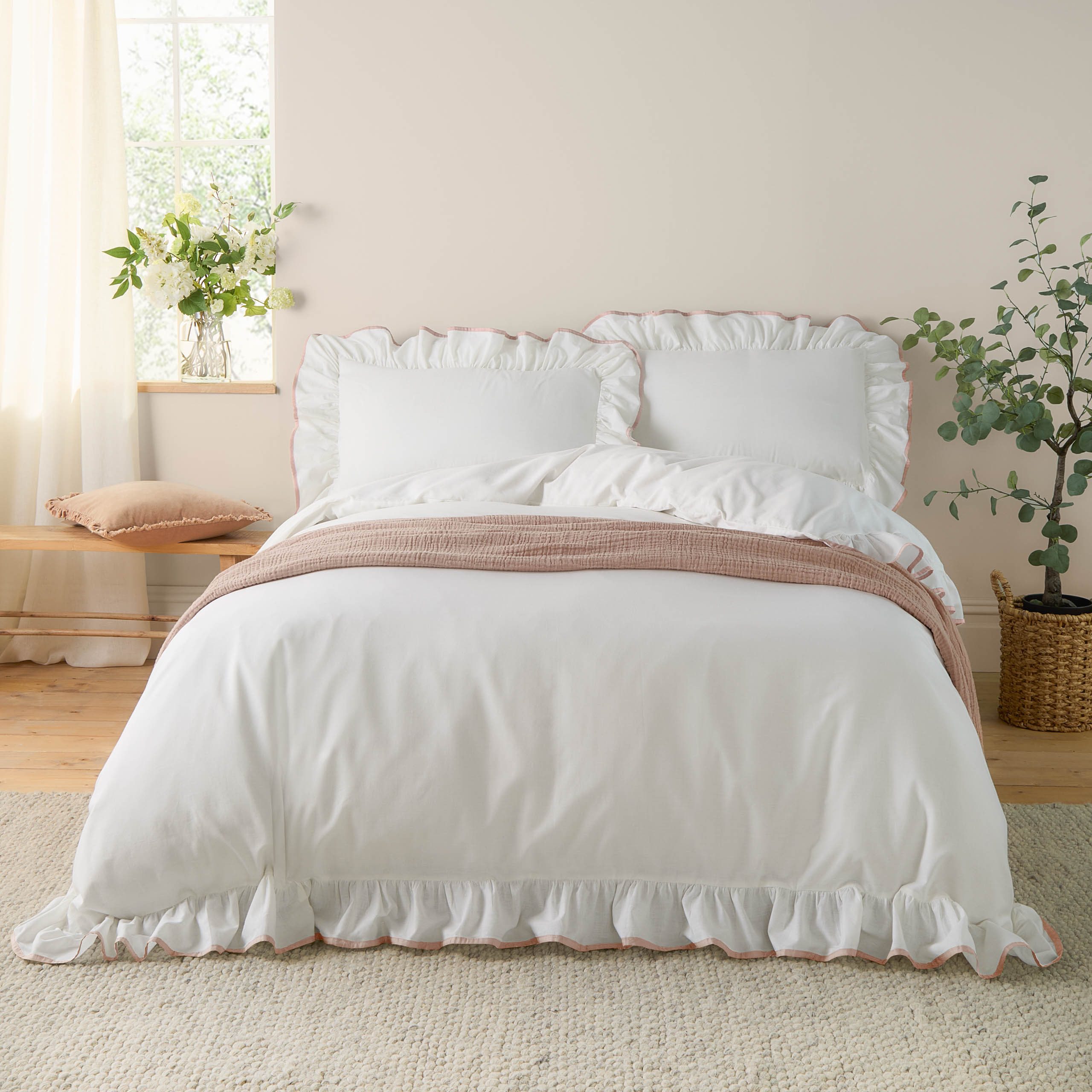Blousey Cotton Ruffle Duvet Cover Set