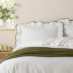 Blousey Ruffled Cotton Pillowcase Pair