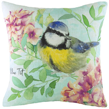 Blue Tit Printed Cushion