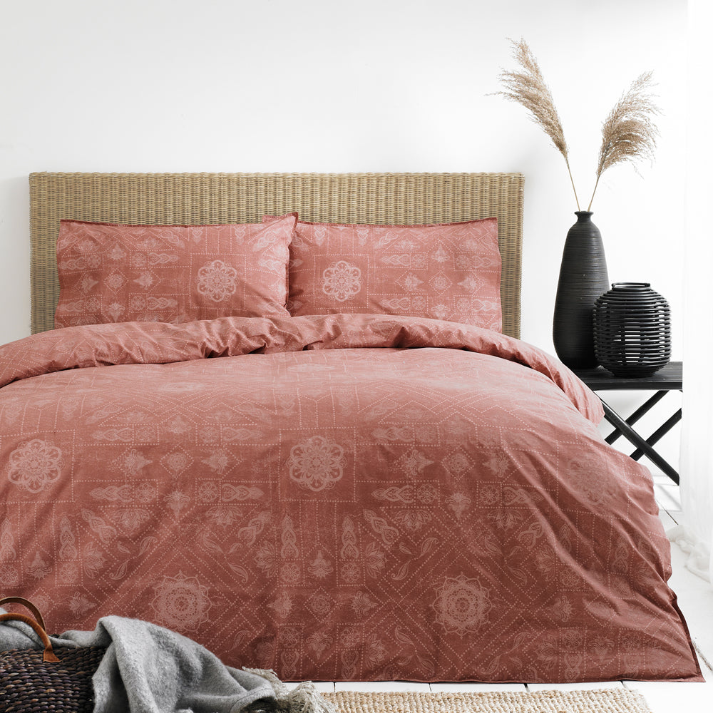 Bohemian Geometric 100% Cotton Duvet Cover Set