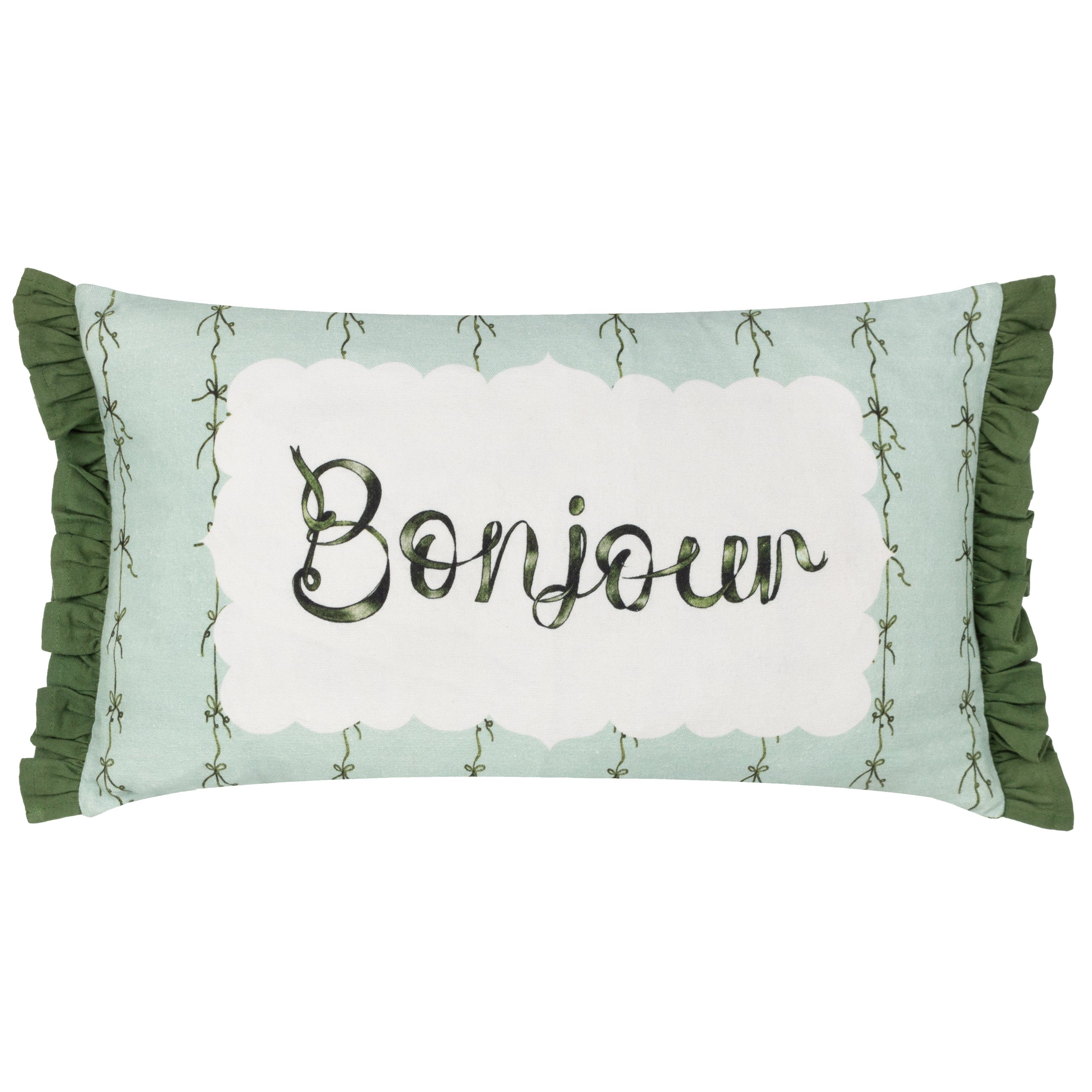 Bonjour Printed Cushion