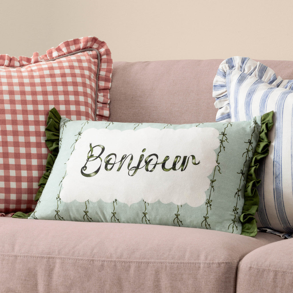 Bonjour Printed Cushion