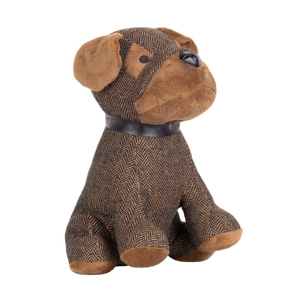 Boston Herringbone Dog Door Stop