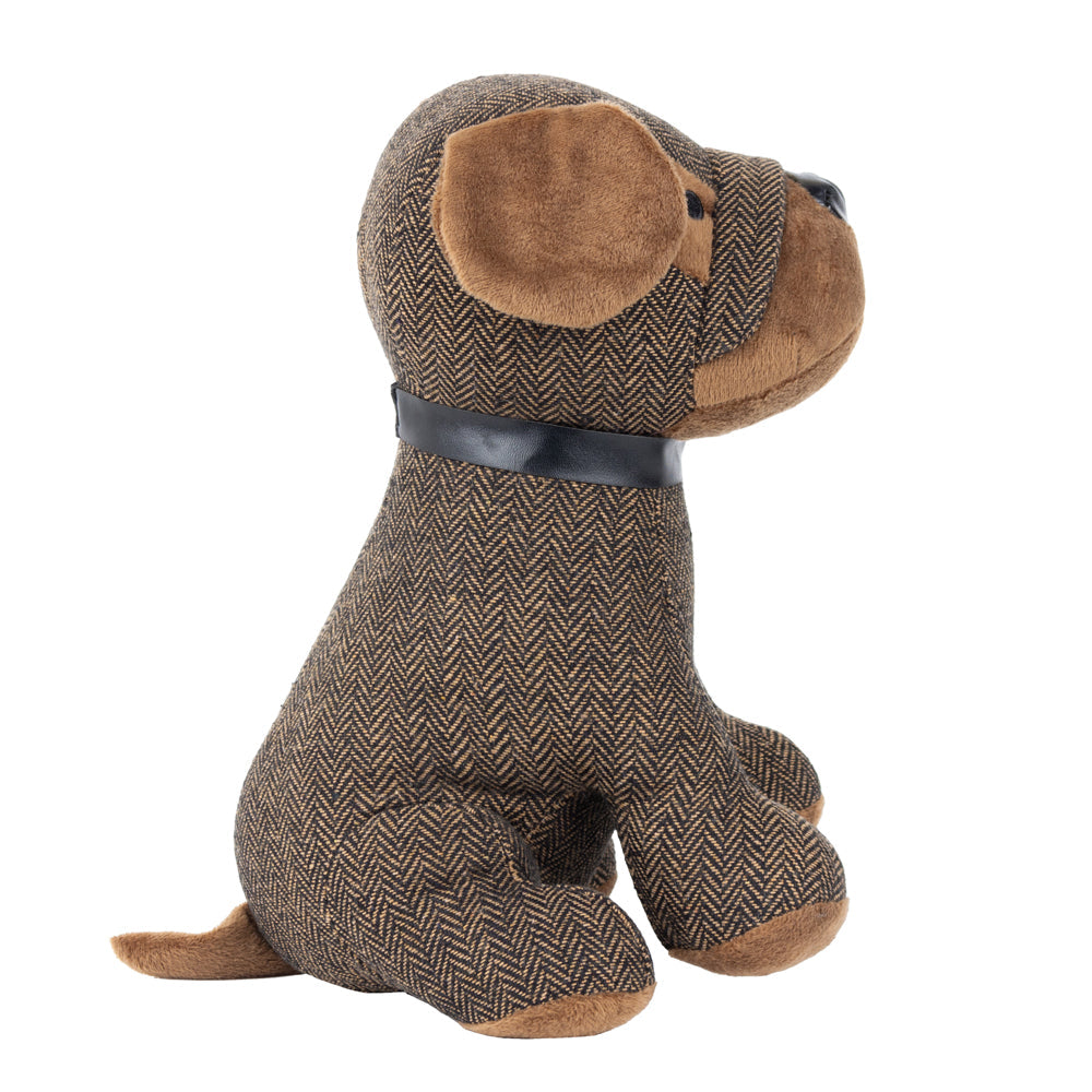 Boston Herringbone Dog Door Stop