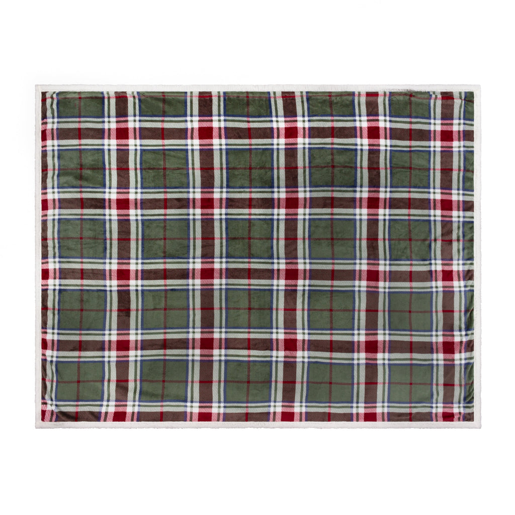 Braemar Check Sherpa Fleece Throw