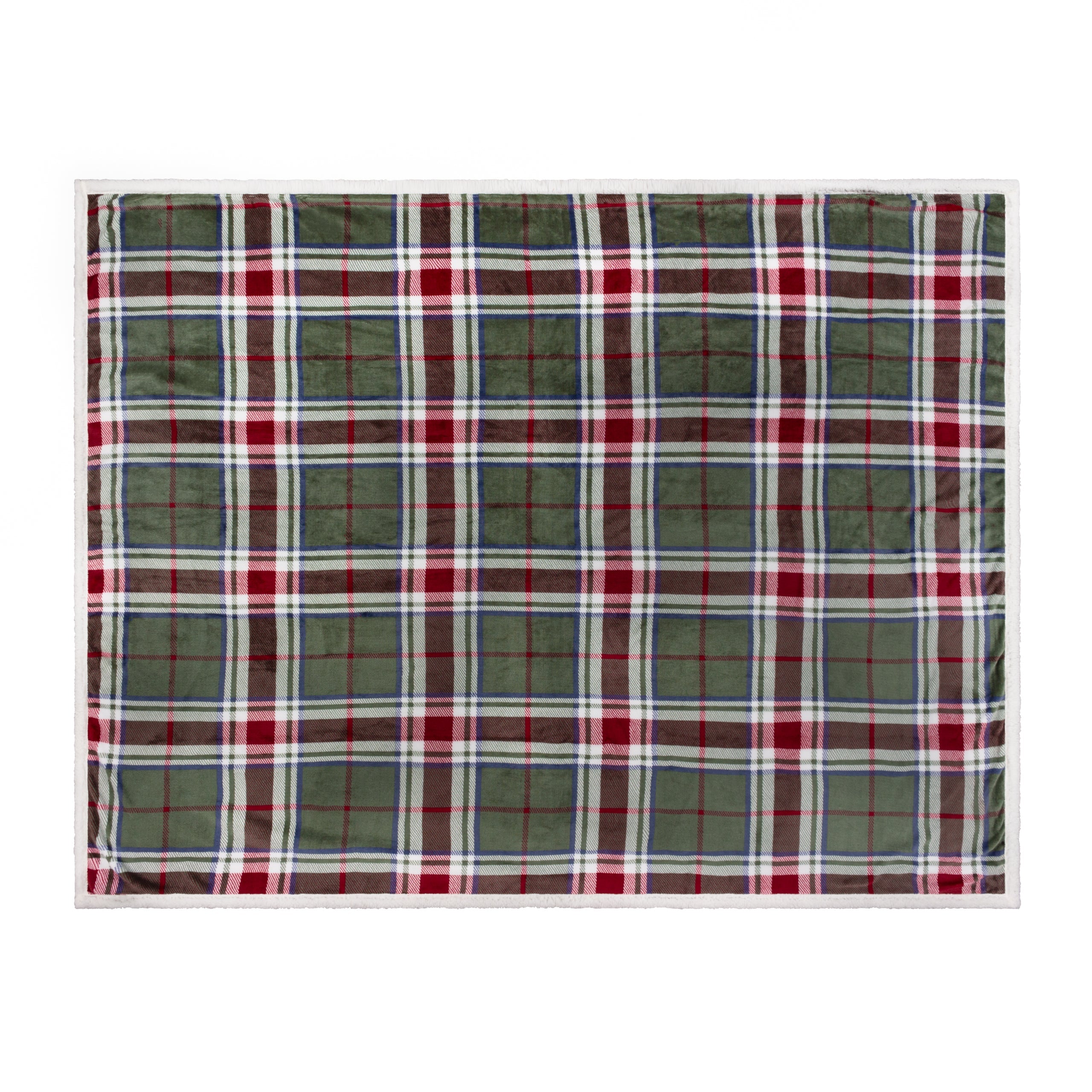 Braemar Check Sherpa Fleece Throw