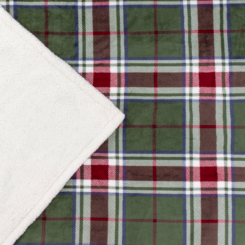 Braemar Check Sherpa Fleece Throw