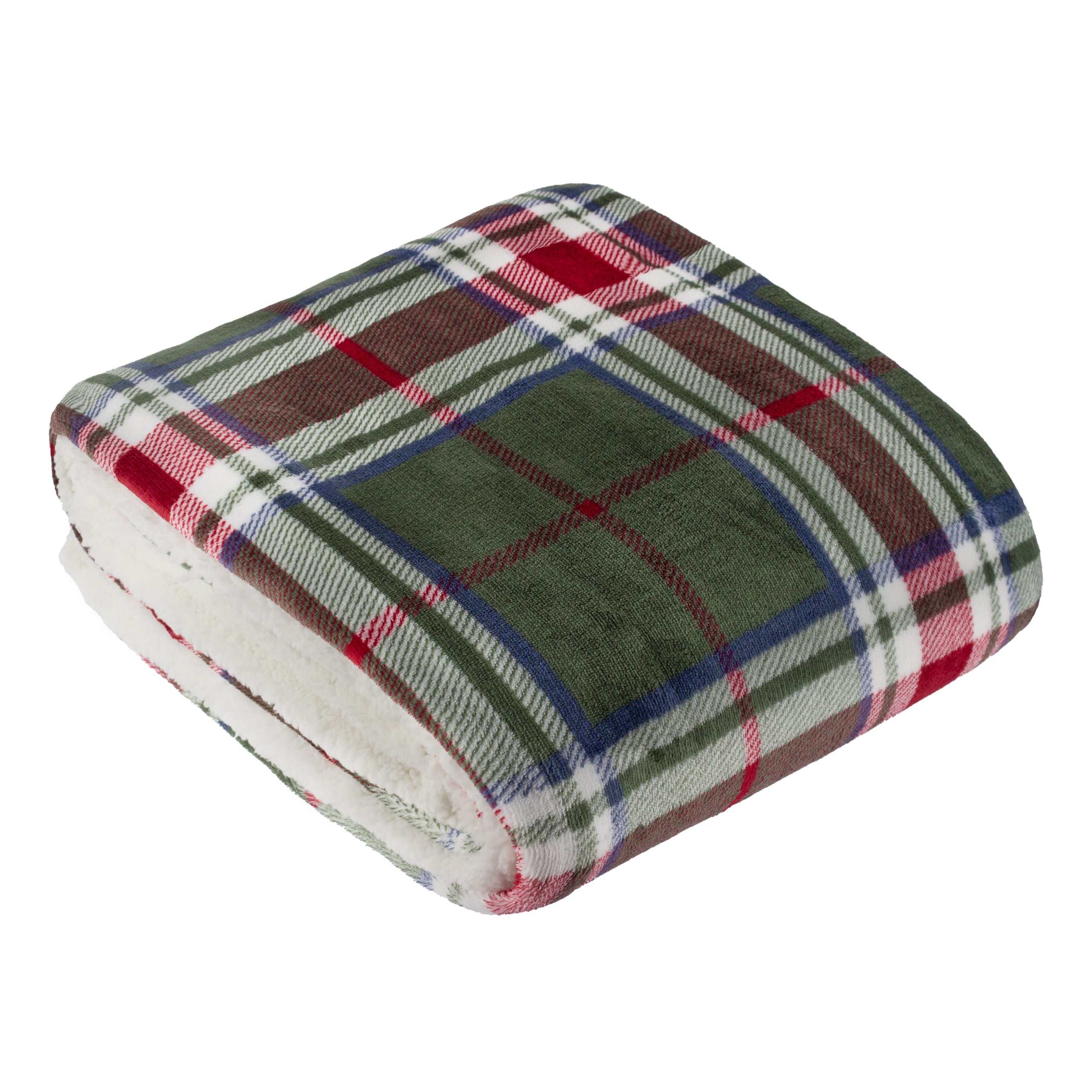 Braemar Check Sherpa Fleece Throw