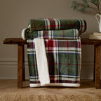 Braemar Check Sherpa Fleece Throw