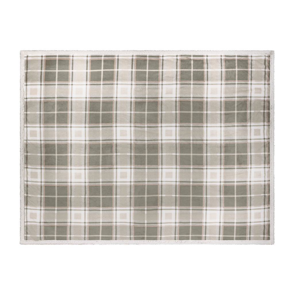 Braemar Check Sherpa Fleece Throw
