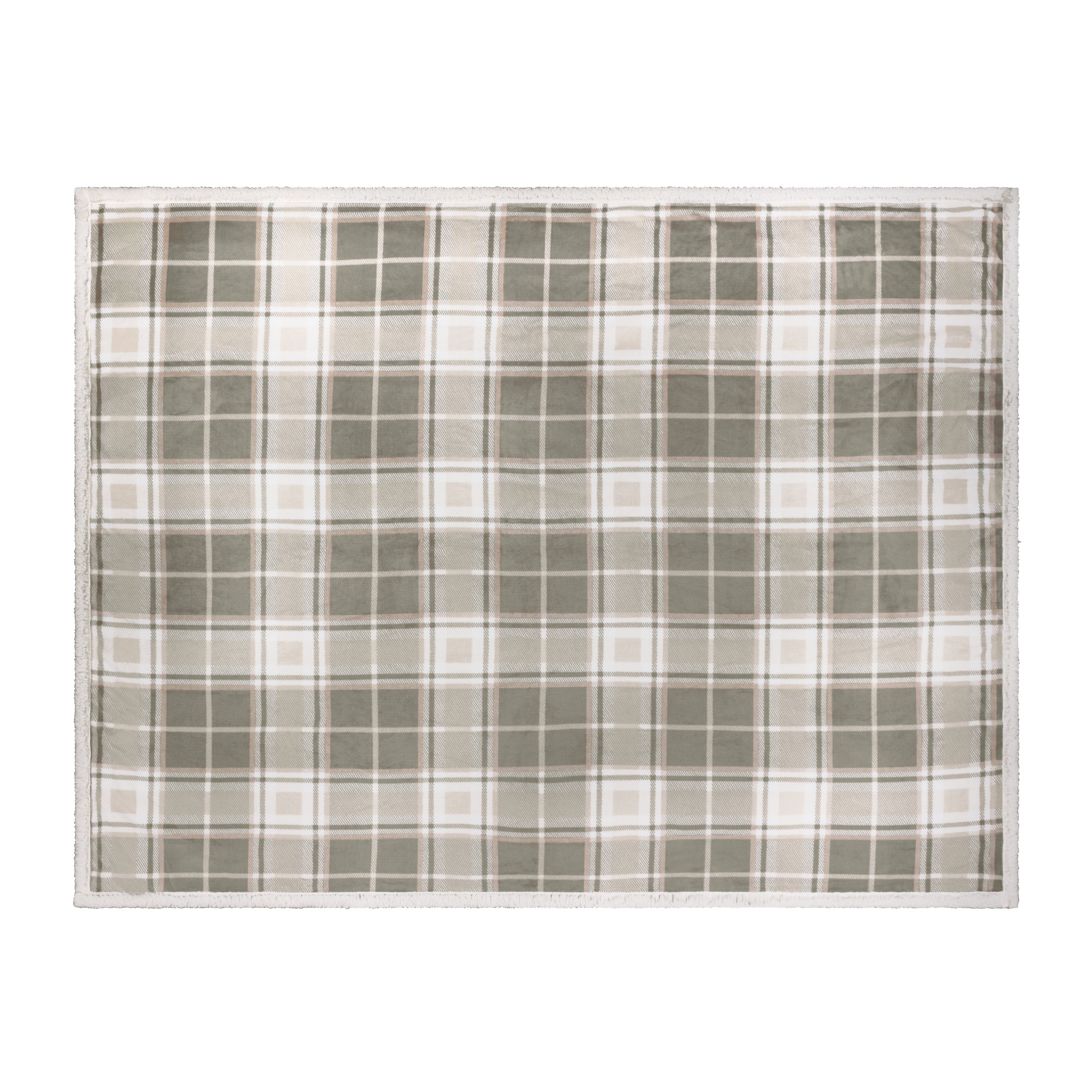 Braemar Check Sherpa Fleece Throw