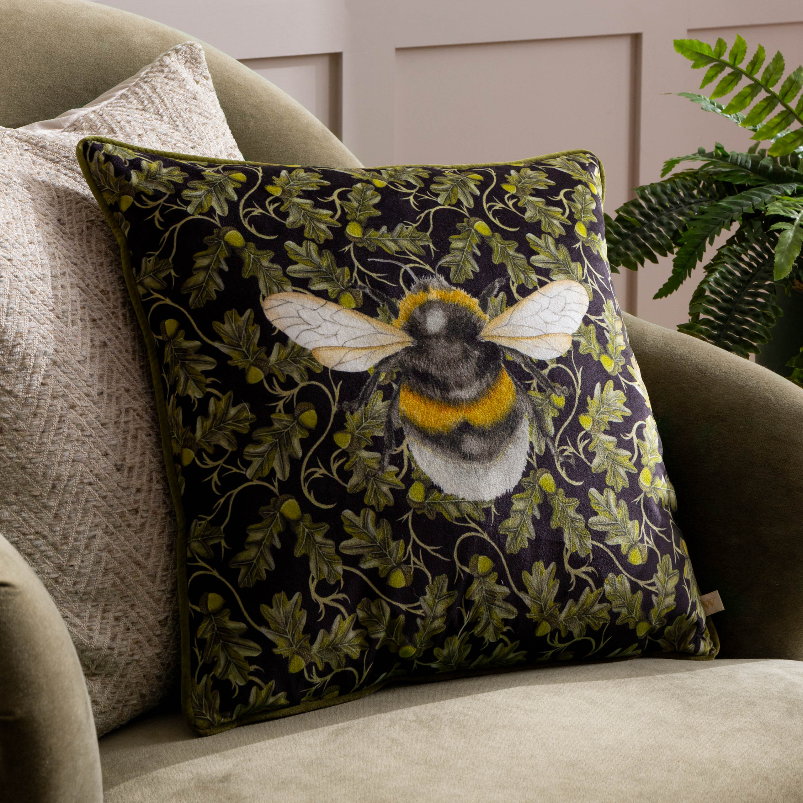 Braywick Orville  Printed Velvet Cushion