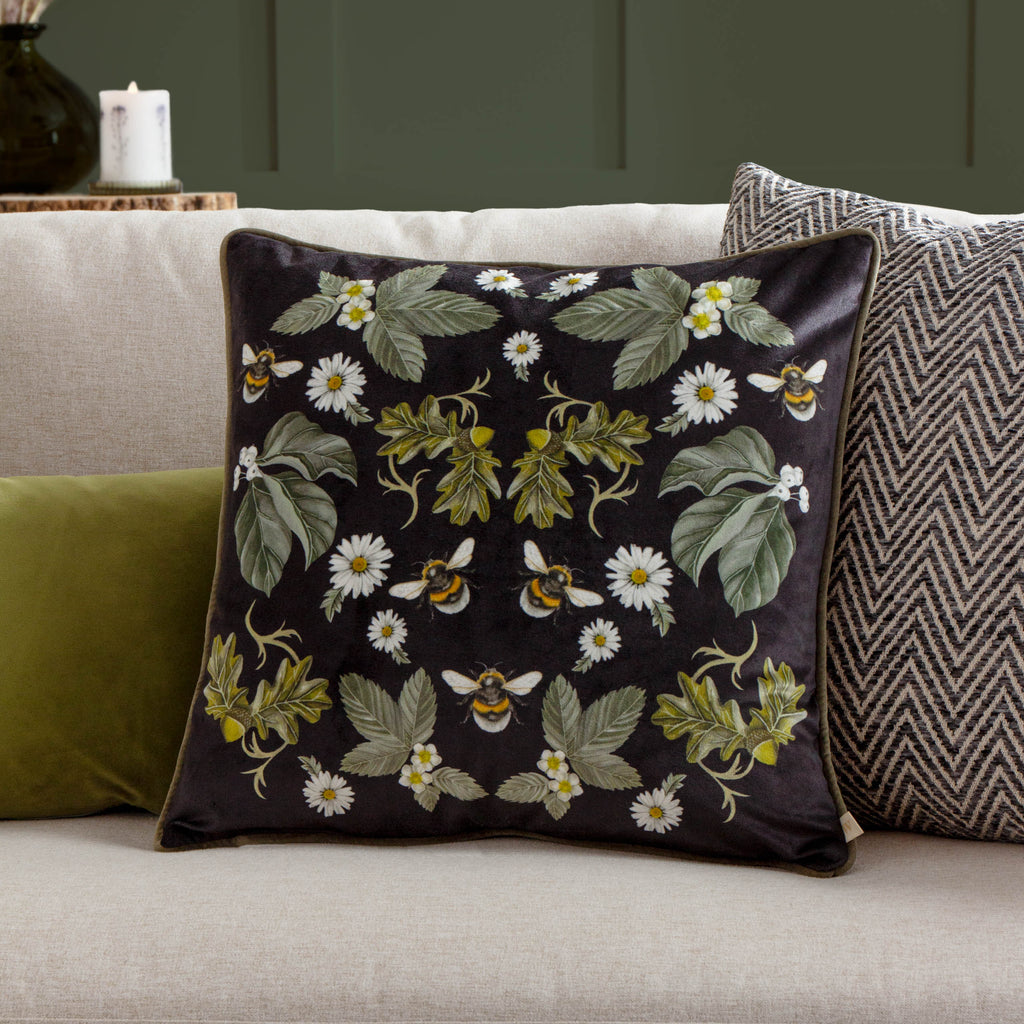 Braywick Clarence  Printed Velvet Cushion