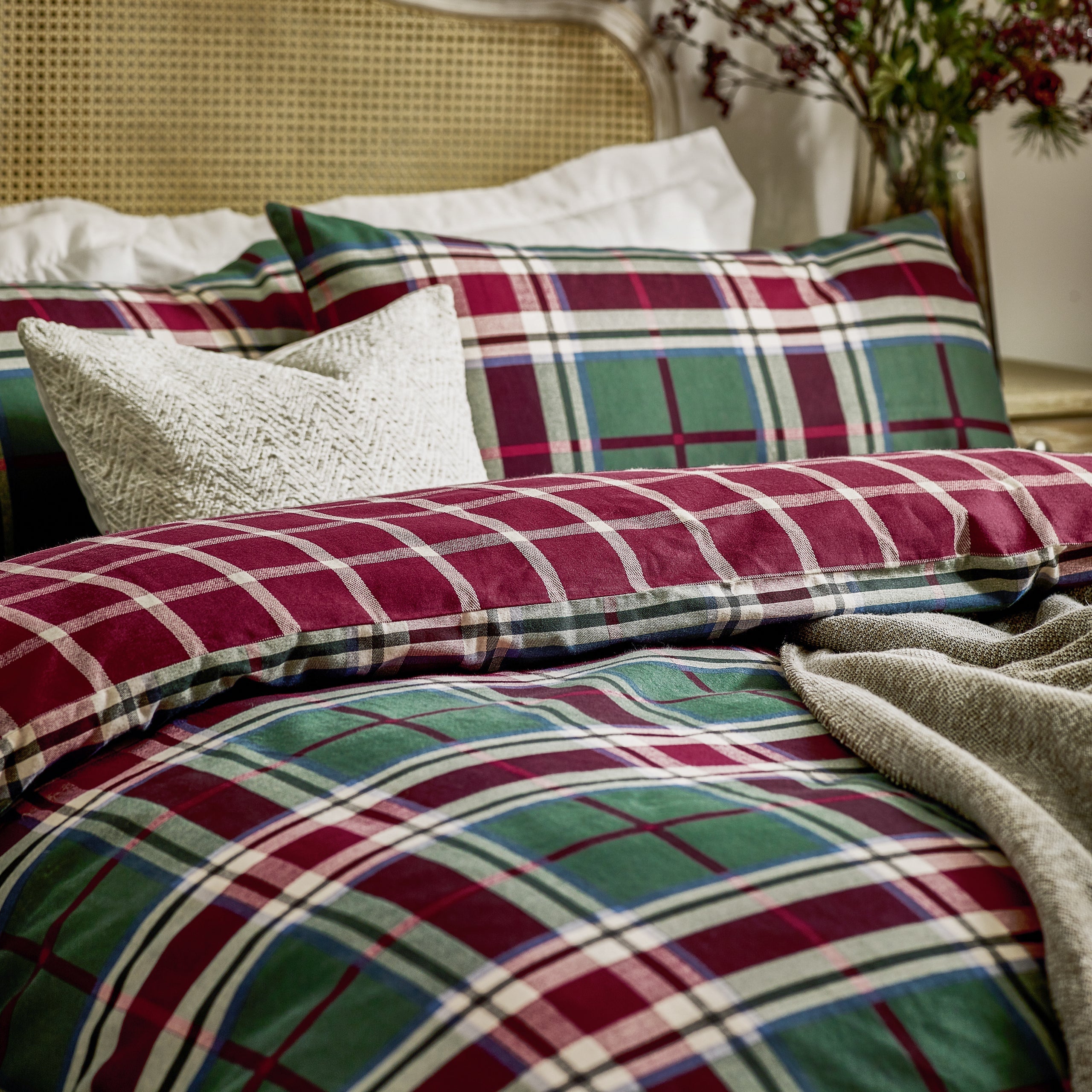 Braemar Check Soft Brushed Cotton Duvet Cover Set