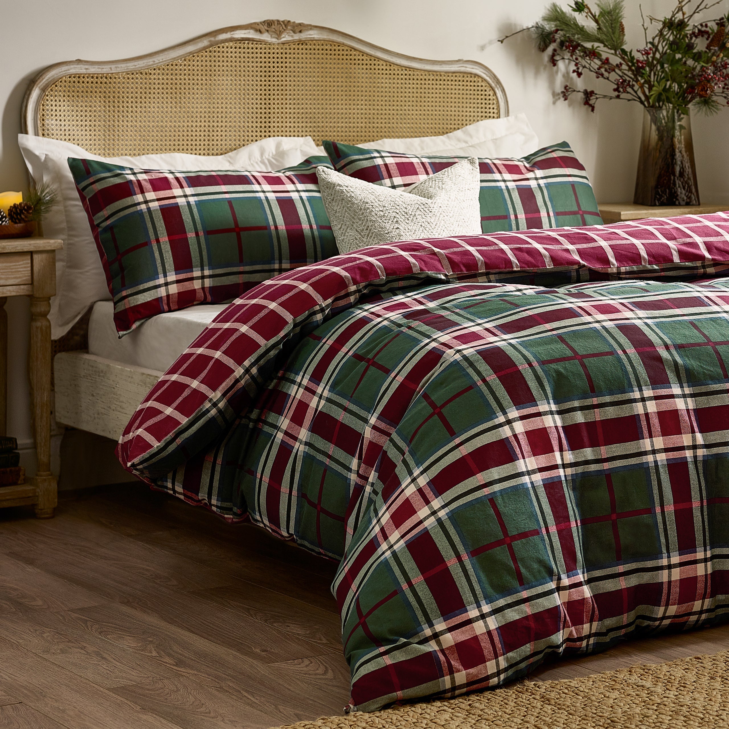 Braemar Check Soft Brushed Cotton Duvet Cover Set