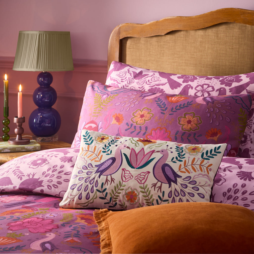 Broderie Floral Reversible Duvet Cover Set