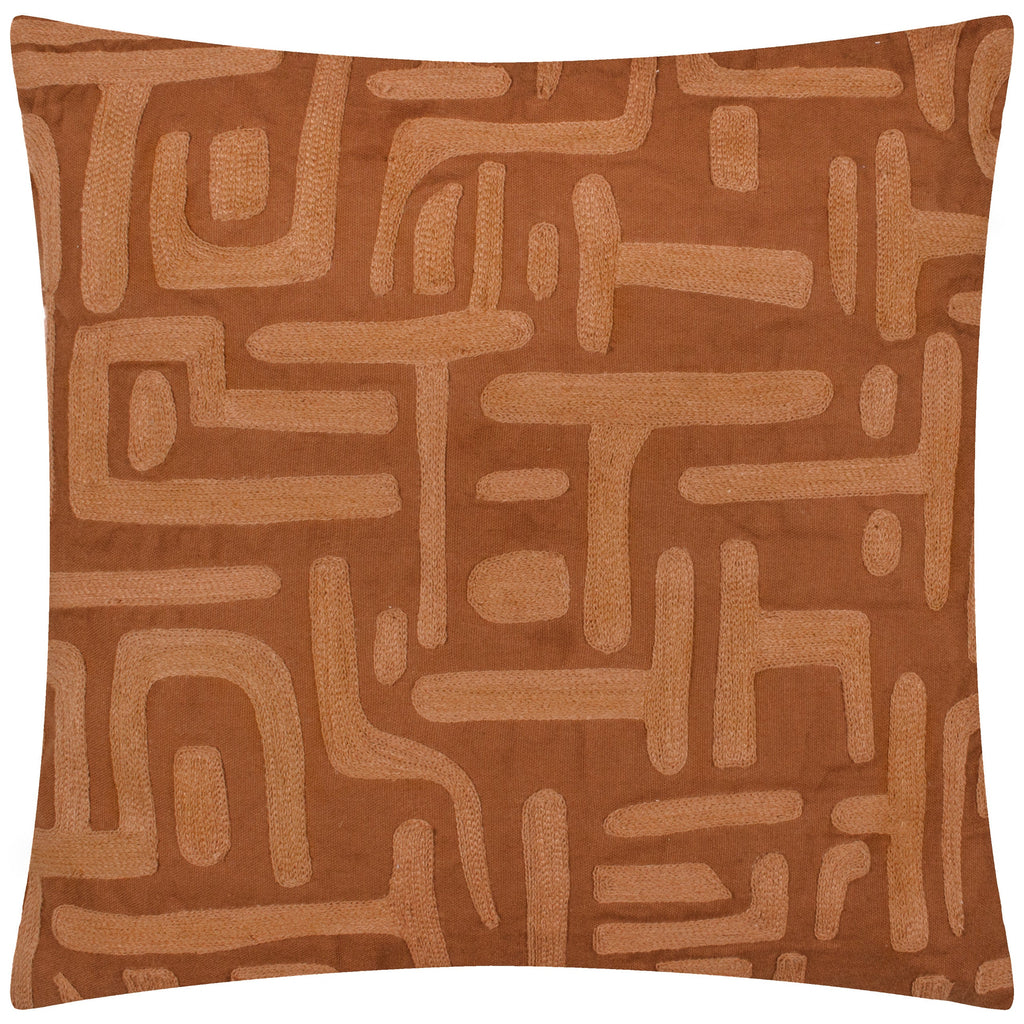 Brooke Embroidered Cotton Cushion