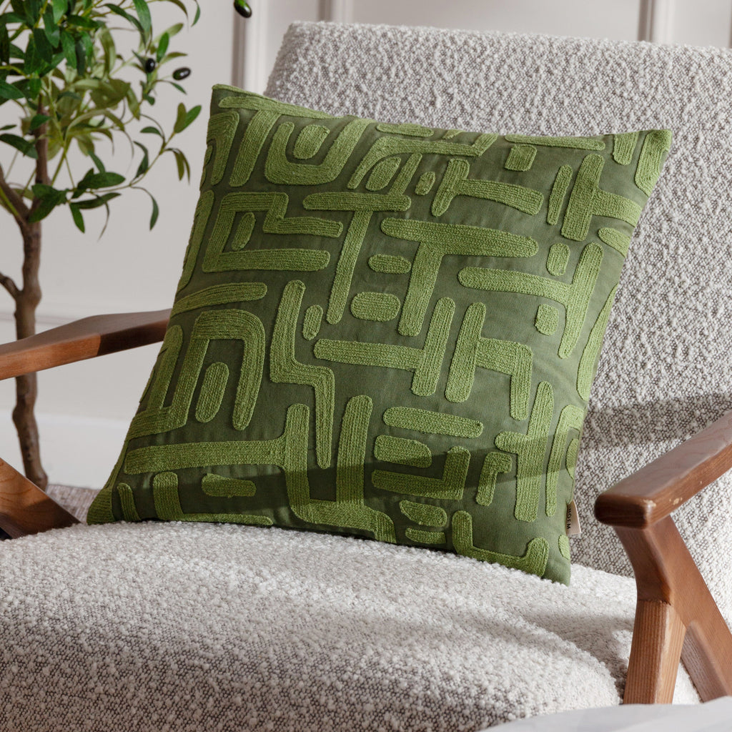 Brooke Embroidered Cotton Cushion