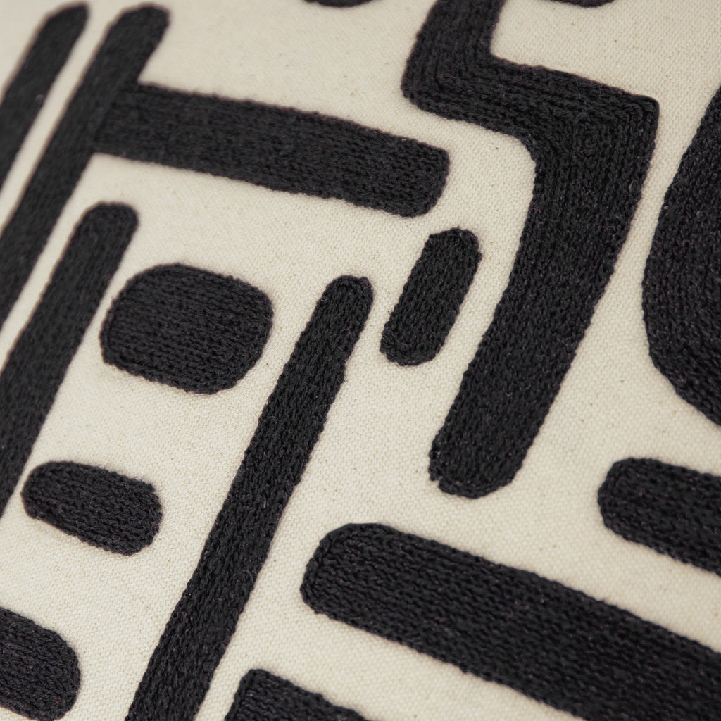 Brooke Embroidered Cotton Cushion