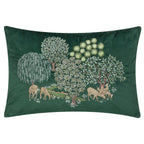 Brook Embroidered Velvet Cushion