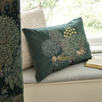 Brook Embroidered Velvet Cushion