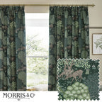 Brook Woodland Jacquard Pencil Pleat Curtains