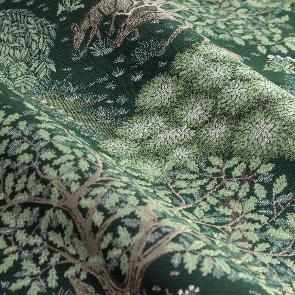 Brook Woodland Jacquard Pencil Pleat Curtains